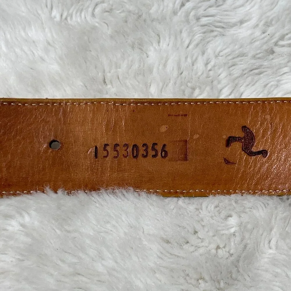 MONTANA Women's Tan Leather Cowboy Belt Size 32
